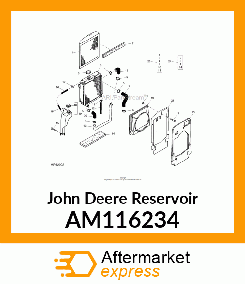 RESERVIOR, COOLANT ASSY. AM116234