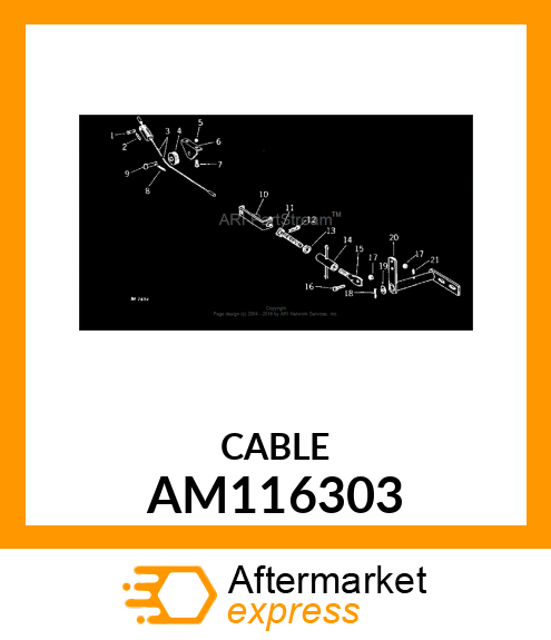 Cable - CABLE ASSEMBLY AM116303