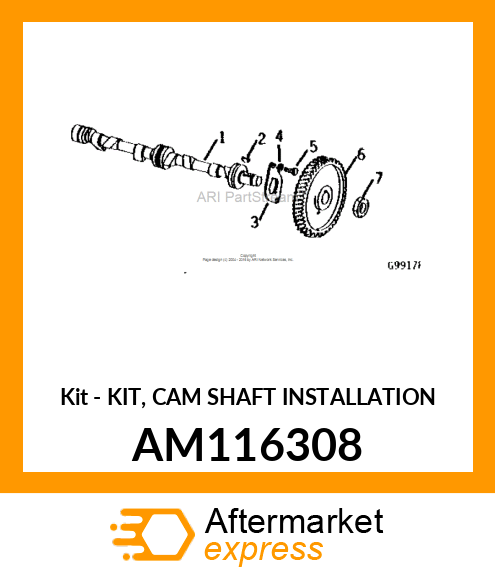 Kit - KIT, CAM SHAFT INSTALLATION AM116308