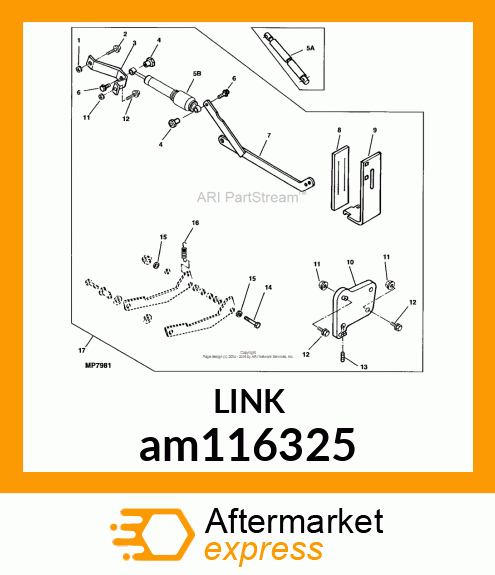 LINK, LINK, WELDED HYD CONTROL am116325