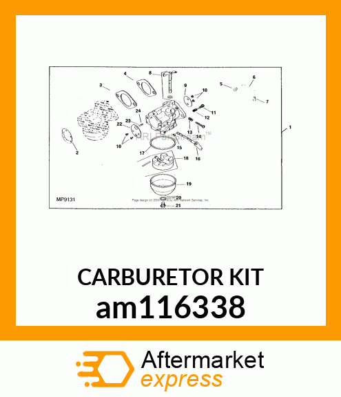 CARBURETOR KIT am116338