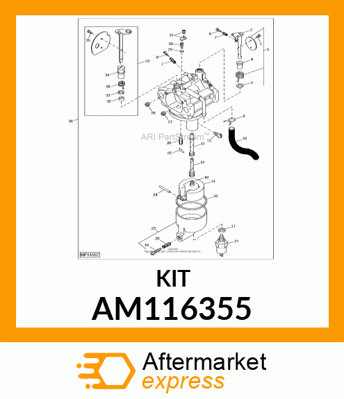 Carburetor Kit - KIT, CARB. REPAIR AM116355