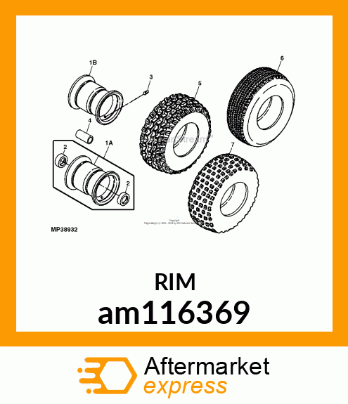 WHEEL,8X7,YELLOW am116369