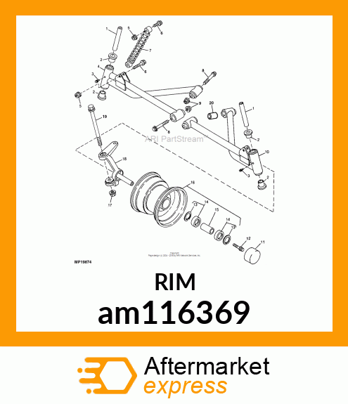 WHEEL,8X7,YELLOW am116369