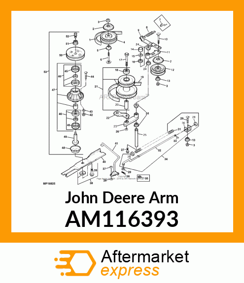 ARM, M113024 SEC. SPRING ARM PAINTE AM116393