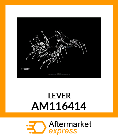 LEVER, ASSY. W/KNOB FRONT # AM116414