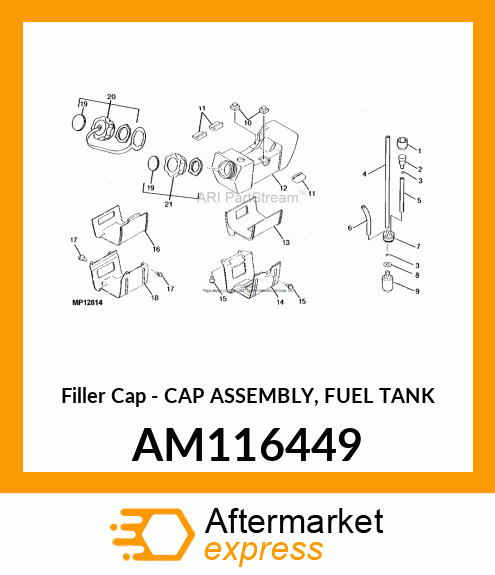 Filler Cap - CAP ASSEMBLY, FUEL TANK AM116449