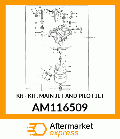 Kit - KIT, MAIN JET AND PILOT JET AM116509