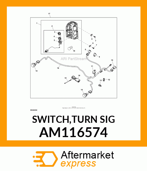 SWITCH, TURN SIGNAL (EURO) AM116574