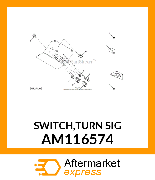 SWITCH, TURN SIGNAL (EURO) AM116574