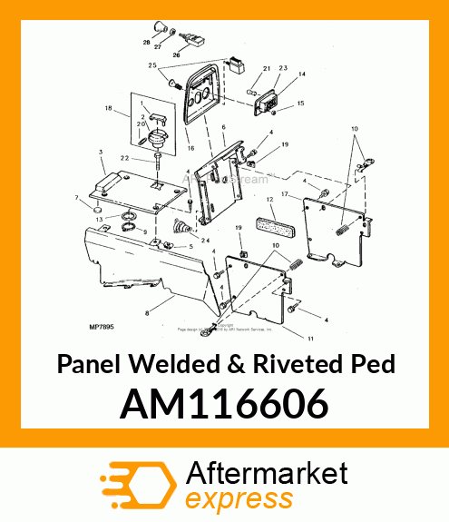 Panel Welded & Riveted Ped AM116606