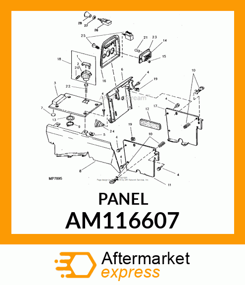 Panel Welded & Riveted Ped AM116607
