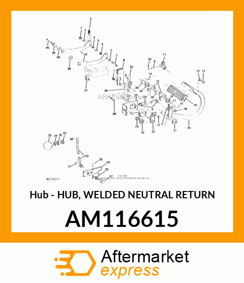 Hub - HUB, WELDED NEUTRAL RETURN AM116615