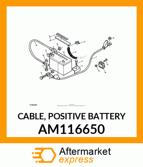 CABLE, POSITIVE BATTERY AM116650