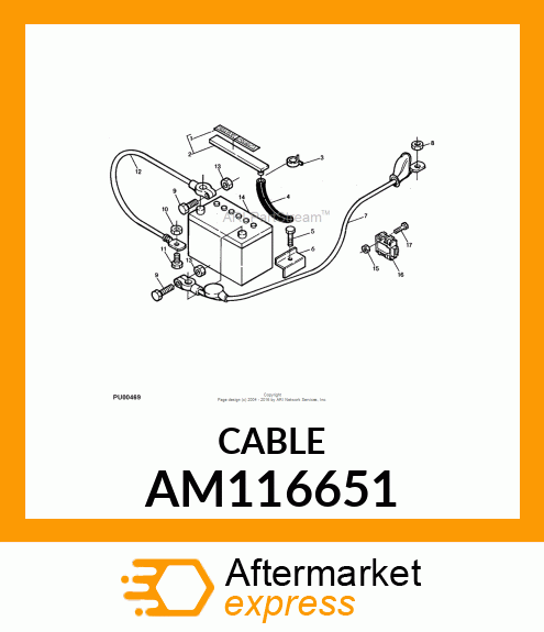 CABLE, POSITIVE BATTERY AM116651