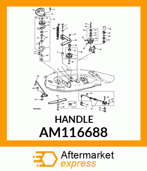 HANDLE, WELDED TENSIONER (38"/LX) AM116688