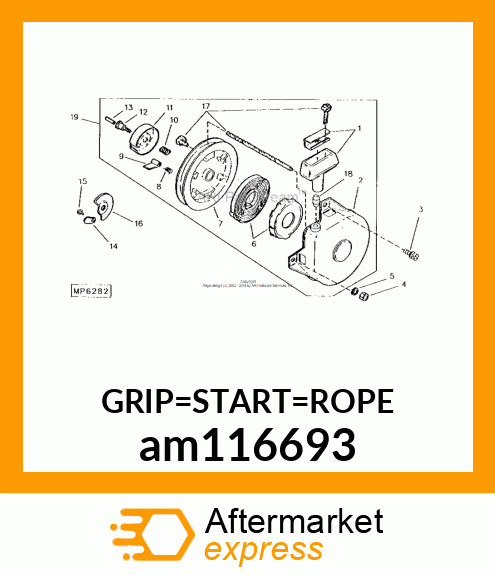 GRIP,RECOIL STARTER W/O GRIP CAP am116693