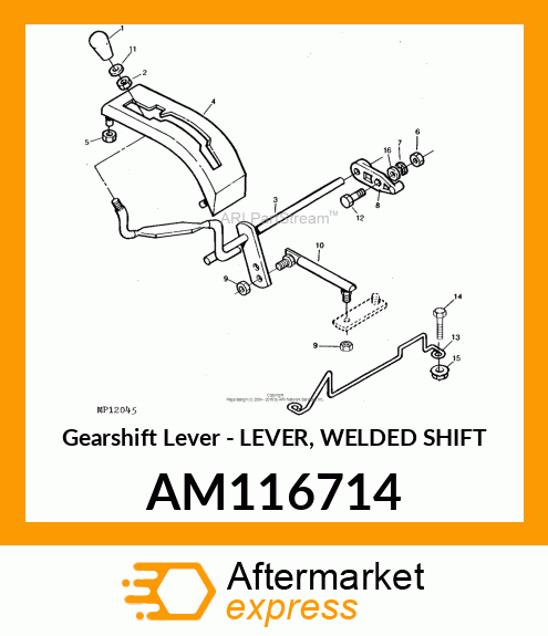 Gearshift Lever - LEVER, WELDED SHIFT AM116714
