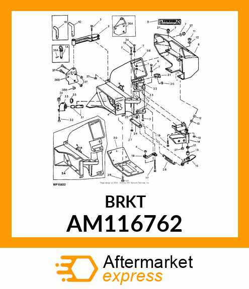 BRACKET, BRACKET, WELDED FRONT MOUN AM116762