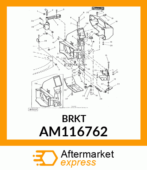 BRACKET, BRACKET, WELDED FRONT MOUN AM116762