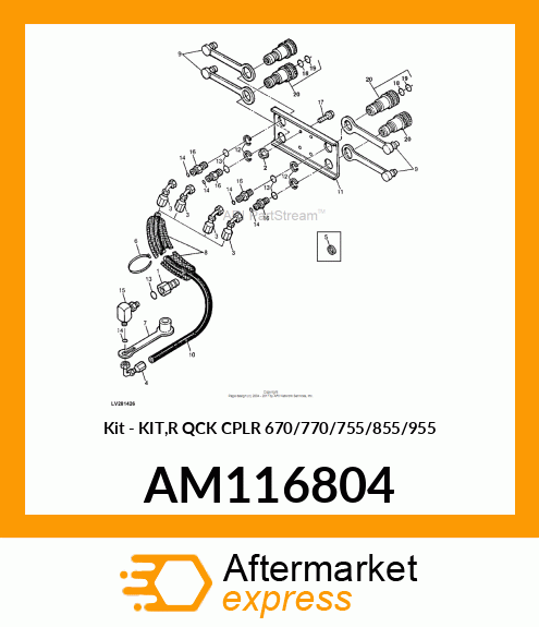 Kit - KIT,R QCK CPLR 670/770/755/855/955 AM116804