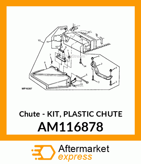 Chute - KIT, PLASTIC CHUTE AM116878
