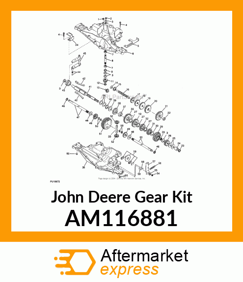 KIT,REVERSE IDLER/SPUR GEAR(16amp;22T) AM116881