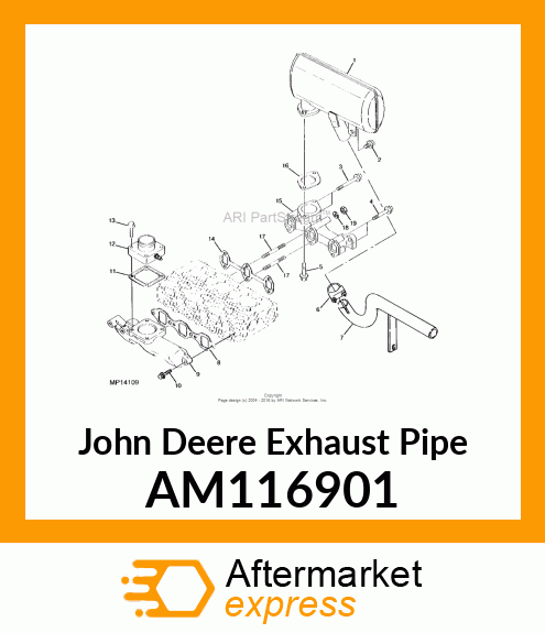 PIPE, WELDED EXHAUST AM116901