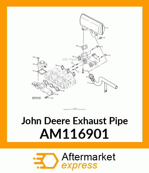 PIPE, WELDED EXHAUST AM116901