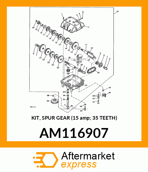 KIT, SPUR GEAR (15 amp; 35 TEETH) AM116907