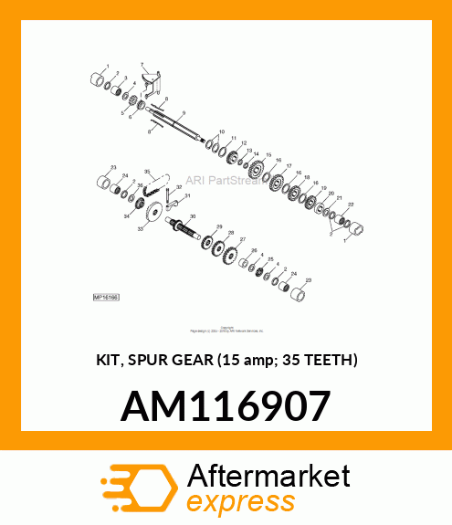 KIT, SPUR GEAR (15 amp; 35 TEETH) AM116907