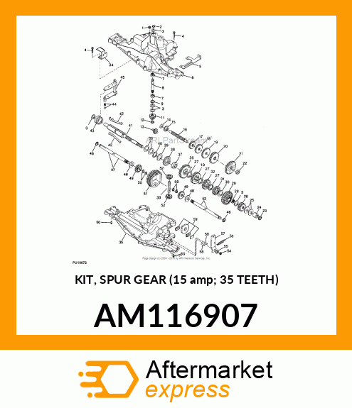 KIT, SPUR GEAR (15 amp; 35 TEETH) AM116907