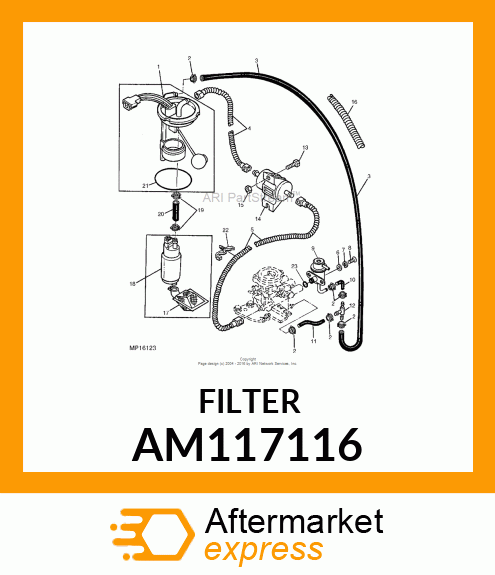 FUEL FILTER SERVICE ASSEMBLY AM117116
