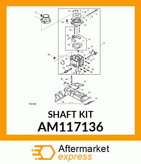 Shaft Kit - KIT, THROTTLE SHAFT AM117136