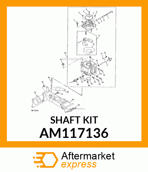 Shaft Kit - KIT, THROTTLE SHAFT AM117136