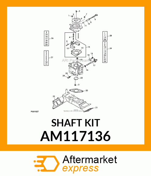 Shaft Kit - KIT, THROTTLE SHAFT AM117136