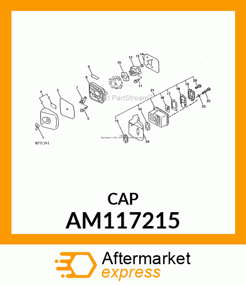 Cover - COVER, AIR CLEANER W/LABEL AM117215