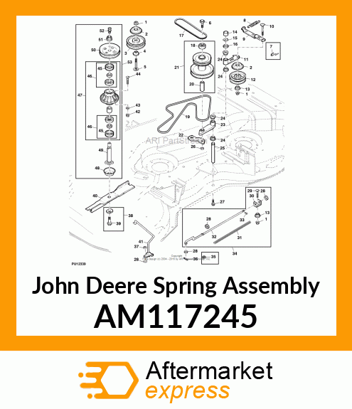 SPRING ASSEMBLY, TENSIONER, ASSEMBL AM117245