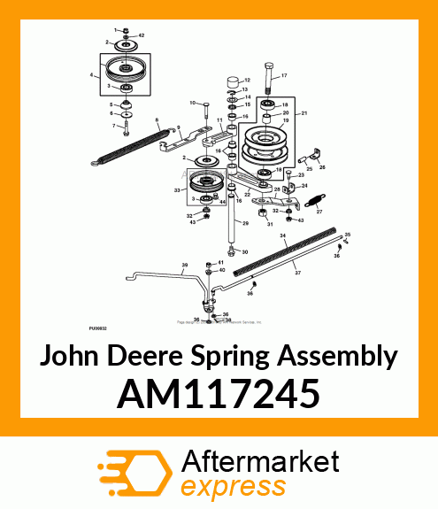 SPRING ASSEMBLY, TENSIONER, ASSEMBL AM117245