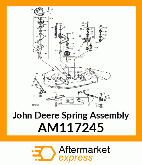 SPRING ASSEMBLY, TENSIONER, ASSEMBL AM117245