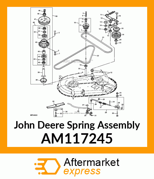 SPRING ASSEMBLY, TENSIONER, ASSEMBL AM117245