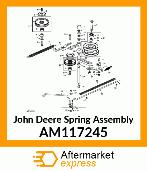 SPRING ASSEMBLY, TENSIONER, ASSEMBL AM117245