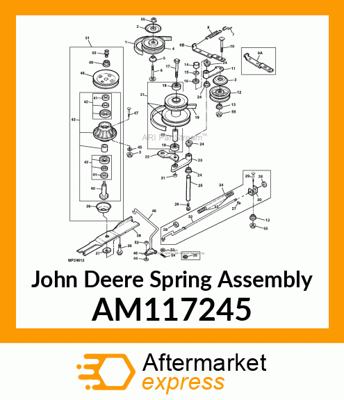 SPRING ASSEMBLY, TENSIONER, ASSEMBL AM117245