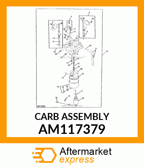 Carburetor - CARBURETOR AM117379