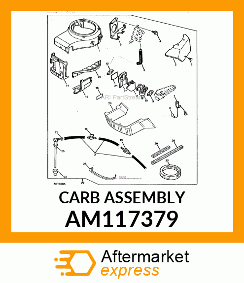 Carburetor - CARBURETOR AM117379