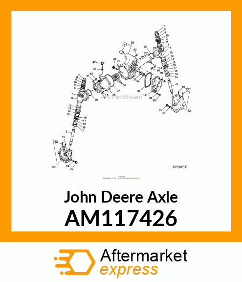 AXLE, MRWD ASSEMBLY AM117426