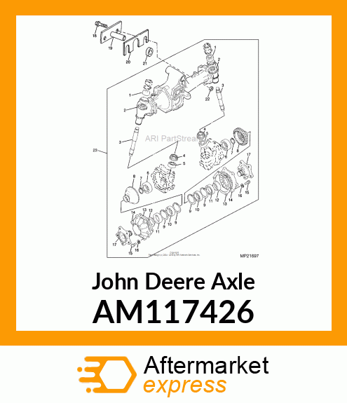 AXLE, MRWD ASSEMBLY AM117426