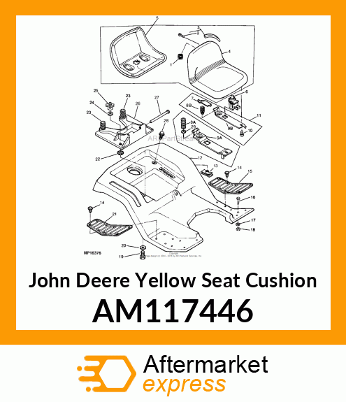 CUSHION, W/O SEAT PAN AM117446