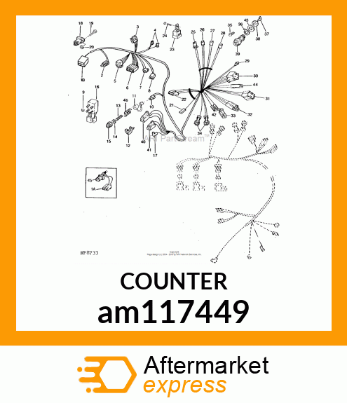 METER, HOUR RECT SURF. MOUNT SPADE am117449