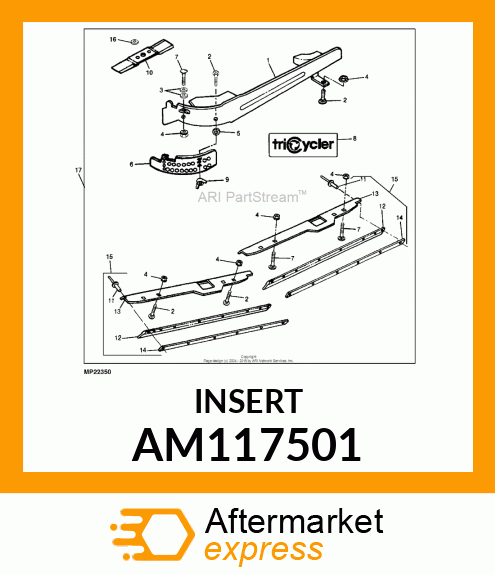 INSERT, INSERT, WELDED MULCHING 48 AM117501